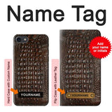 iPhone 7, 8, SE (2020), SE2 Hard Case Brown Skin Alligator Graphic Printed with custom name