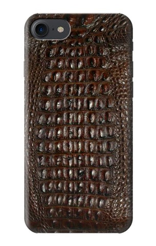 iPhone 7, 8, SE (2020), SE2 Hard Case Brown Skin Alligator Graphic Printed