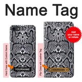 iPhone 7, 8, SE (2020), SE2 Hard Case White Rattle Snake Skin with custom name