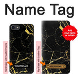 iPhone 7, 8, SE (2020), SE2 Hard Case Gold Marble Graphic Printed with custom name