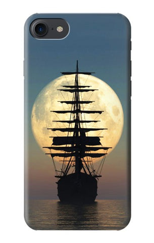 iPhone 7, 8, SE (2020), SE2 Hard Case Pirate Ship Moon Night