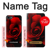 iPhone 7, 8, SE (2020), SE2 Hard Case Red Rose with custom name