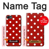 iPhone 7, 8, SE (2020), SE2 Hard Case Red Polka Dots with custom name