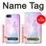 iPhone 7, 8, SE (2020), SE2 Hard Case Princess Pastel Silhouette with custom name