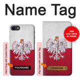 iPhone 7, 8, SE (2020), SE2 Hard Case Poland Football Flag with custom name