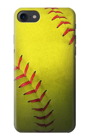 iPhone 7, 8, SE (2020), SE2 Hard Case Yellow Softball Ball