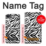 iPhone 7, 8, SE (2020), SE2 Hard Case Zebra Skin Texture with custom name