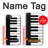 iPhone 7, 8, SE (2020), SE2 Hard Case Black and White Piano Keyboard with custom name