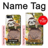 iPhone 7, 8, SE (2020), SE2 Hard Case Cute Baby Sloth Paint with custom name