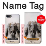 iPhone 7, 8, SE (2020), SE2 Hard Case African Elephant with custom name