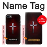 iPhone 7, 8, SE (2020), SE2 Hard Case Christian Cross with custom name