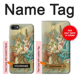 iPhone 7, 8, SE (2020), SE2 Hard Case Easter Rabbit Family with custom name