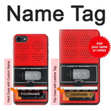 iPhone 7, 8, SE (2020), SE2 Hard Case Red Cassette Recorder Graphic with custom name