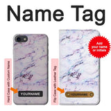 iPhone 7, 8, SE (2020), SE2 Hard Case Seamless Pink Marble with custom name