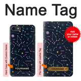 iPhone 7, 8, SE (2020), SE2 Hard Case Star Map Zodiac Constellations with custom name