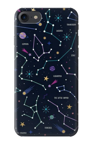 iPhone 7, 8, SE (2020), SE2 Hard Case Star Map Zodiac Constellations