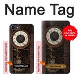 iPhone 7, 8, SE (2020), SE2 Hard Case Steampunk Clock Gears with custom name