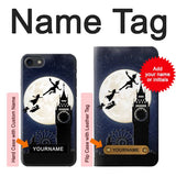 iPhone 7, 8, SE (2020), SE2 Hard Case Peter Pan Fly Fullmoon Night with custom name