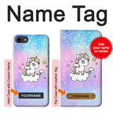 iPhone 7, 8, SE (2020), SE2 Hard Case Cute Unicorn Cartoon with custom name