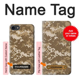 iPhone 7, 8, SE (2020), SE2 Hard Case Army Camo Tan with custom name