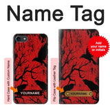 iPhone 7, 8, SE (2020), SE2 Hard Case Crow Black Tree with custom name