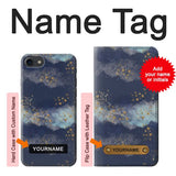iPhone 7, 8, SE (2020), SE2 Hard Case Gold Star Sky with custom name