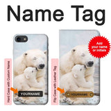 iPhone 7, 8, SE (2020), SE2 Hard Case Polar Bear Hug Family with custom name