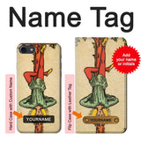 iPhone 7, 8, SE (2020), SE2 Hard Case Tarot Card Hanged Man with custom name