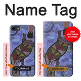 iPhone 7, 8, SE (2020), SE2 Hard Case Platypus Australian Aboriginal Art with custom name