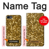 iPhone 7, 8, SE (2020), SE2 Hard Case Gold Glitter Graphic Print with custom name