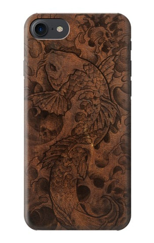 iPhone 7, 8, SE (2020), SE2 Hard Case Fish Tattoo Leather Graphic Print