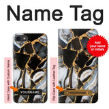 iPhone 7, 8, SE (2020), SE2 Hard Case Gold Marble Graphic Print with custom name