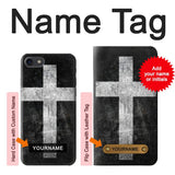iPhone 7, 8, SE (2020), SE2 Hard Case Christian Cross with custom name