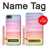 iPhone 7, 8, SE (2020), SE2 Hard Case Colorful Rainbow Pastel with custom name