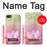 iPhone 7, 8, SE (2020), SE2 Hard Case Lotus flower Buddhism with custom name