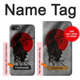 iPhone 7, 8, SE (2020), SE2 Hard Case Japan Flag Samurai with custom name