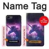 iPhone 7, 8, SE (2020), SE2 Hard Case Unicorn Galaxy with custom name