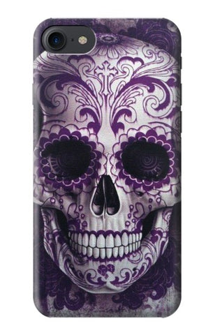iPhone 7, 8, SE (2020), SE2 Hard Case Purple Sugar Skull