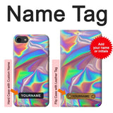 iPhone 7, 8, SE (2020), SE2 Hard Case Holographic Photo Printed with custom name