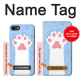 iPhone 7, 8, SE (2020), SE2 Hard Case Cat Paw with custom name