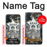 iPhone 7, 8, SE (2020), SE2 Hard Case Army Camo Camouflage with custom name