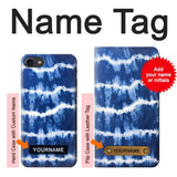 iPhone 7, 8, SE (2020), SE2 Hard Case Blue Tie Dye with custom name