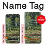 iPhone 7, 8, SE (2020), SE2 Hard Case Claude Monet Footbridge and Water Lily Pool with custom name