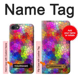 iPhone 7, 8, SE (2020), SE2 Hard Case Colorful Brick Mosaics with custom name