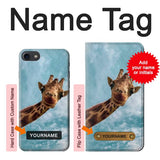 iPhone 7, 8, SE (2020), SE2 Hard Case Cute Smile Giraffe with custom name