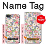 iPhone 7, 8, SE (2020), SE2 Hard Case Floral Flower Art Pattern with custom name