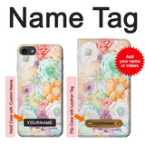 iPhone 7, 8, SE (2020), SE2 Hard Case Pastel Floral Flower with custom name