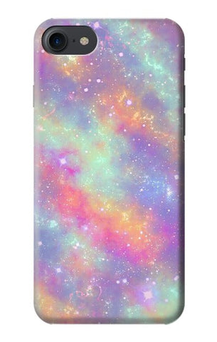 iPhone 7, 8, SE (2020), SE2 Hard Case Pastel Rainbow Galaxy Pink Sky