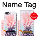 iPhone 7, 8, SE (2020), SE2 Hard Case Pink Pineapple with custom name