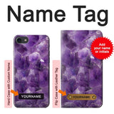 iPhone 7, 8, SE (2020), SE2 Hard Case Purple Quartz Amethyst Graphic Printed with custom name
